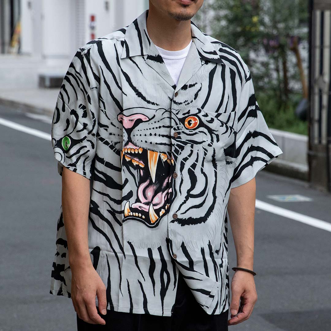 TIM LEHI / S/S HAWAIIAN SHIRT ( ブラック)-eastgate.mk