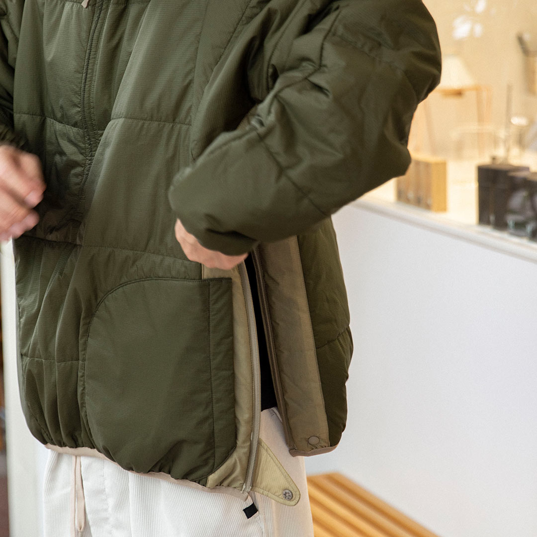 TECH REVERSIBLE PULLOVER PUFF JACKET