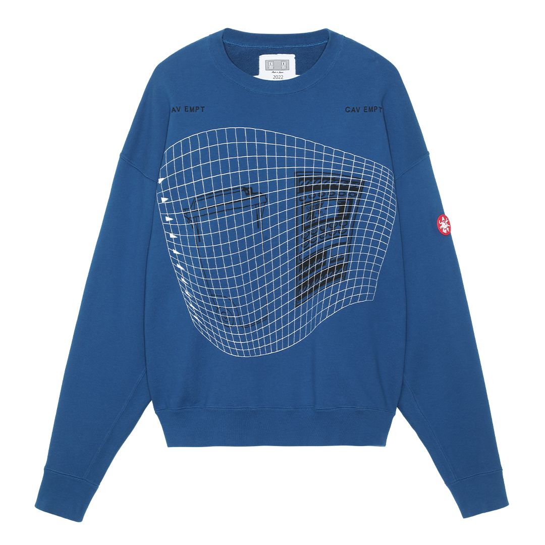 WASTE GRID CREW NECK GREY