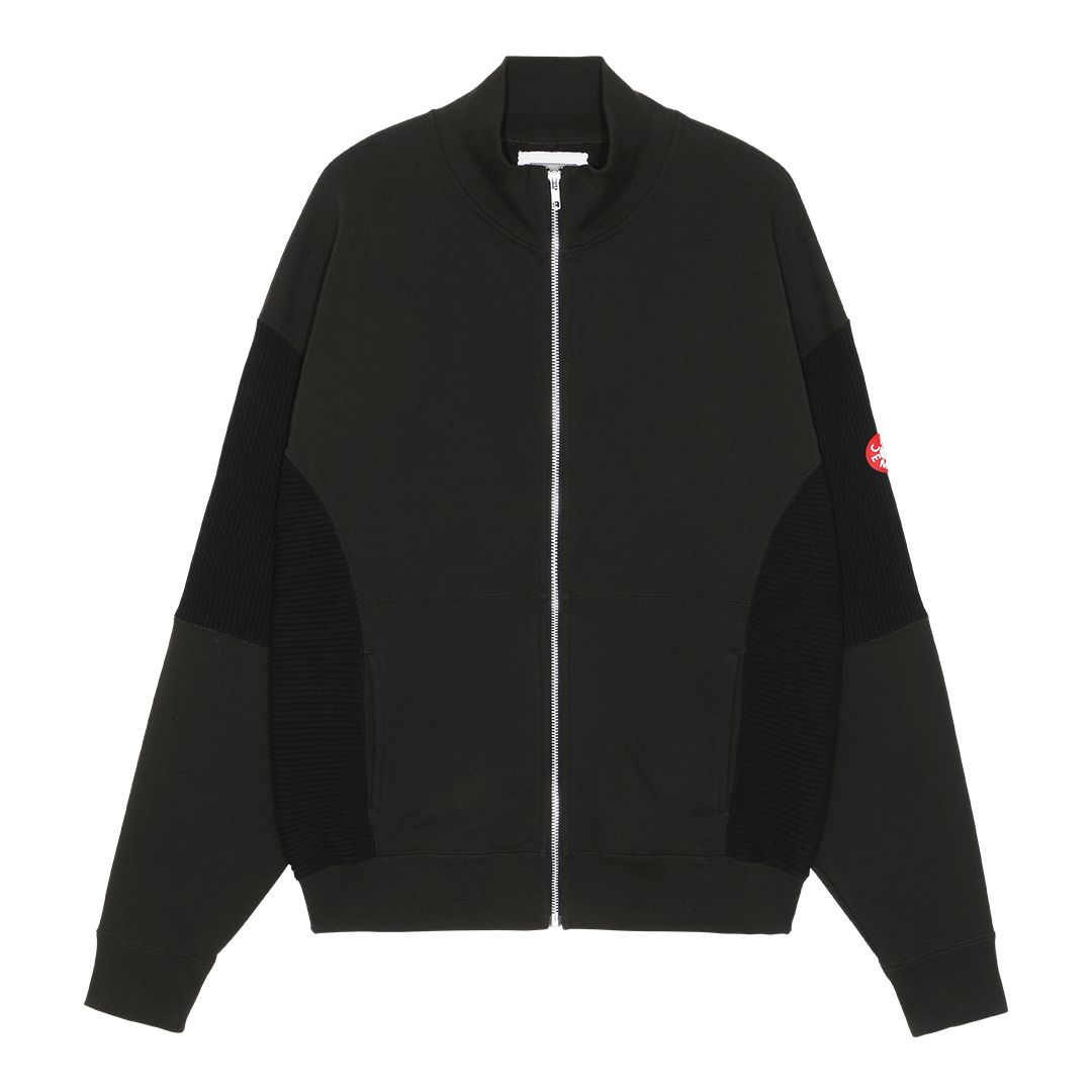 WIDE RIB CUT ZIP SWEAT