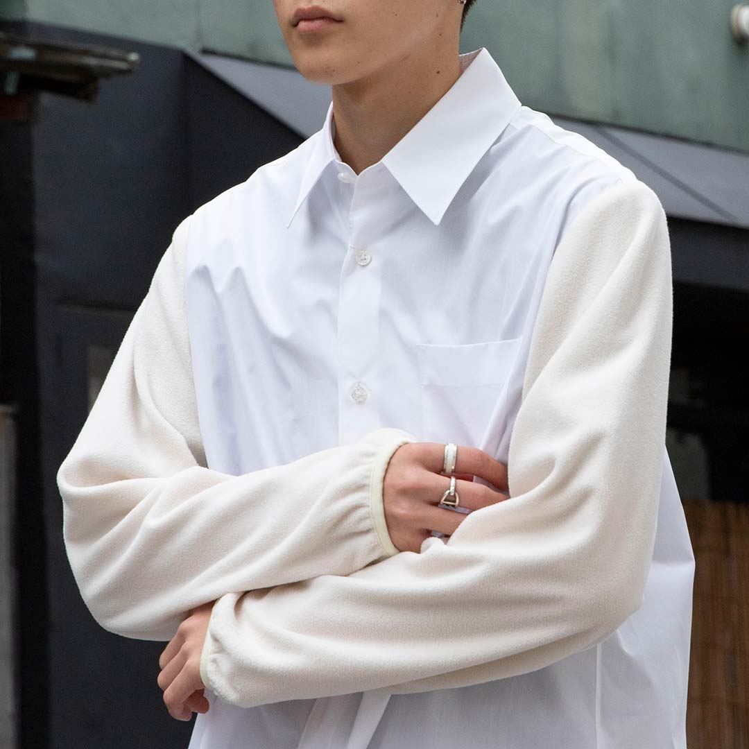 Fleece sleeve shirt