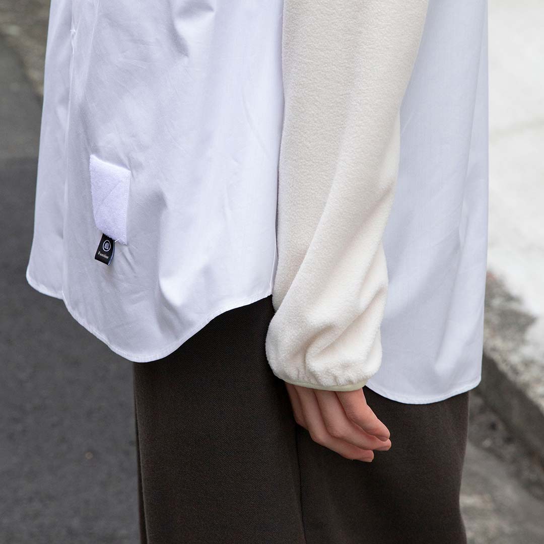 Fleece sleeve shirt