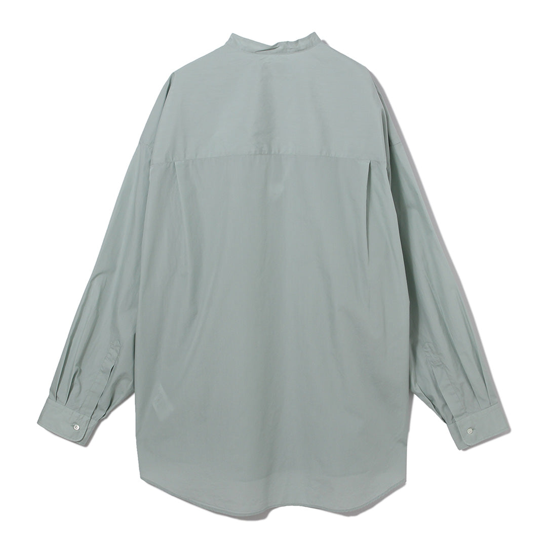 Broad L/S Oversized Band Collar Shirt