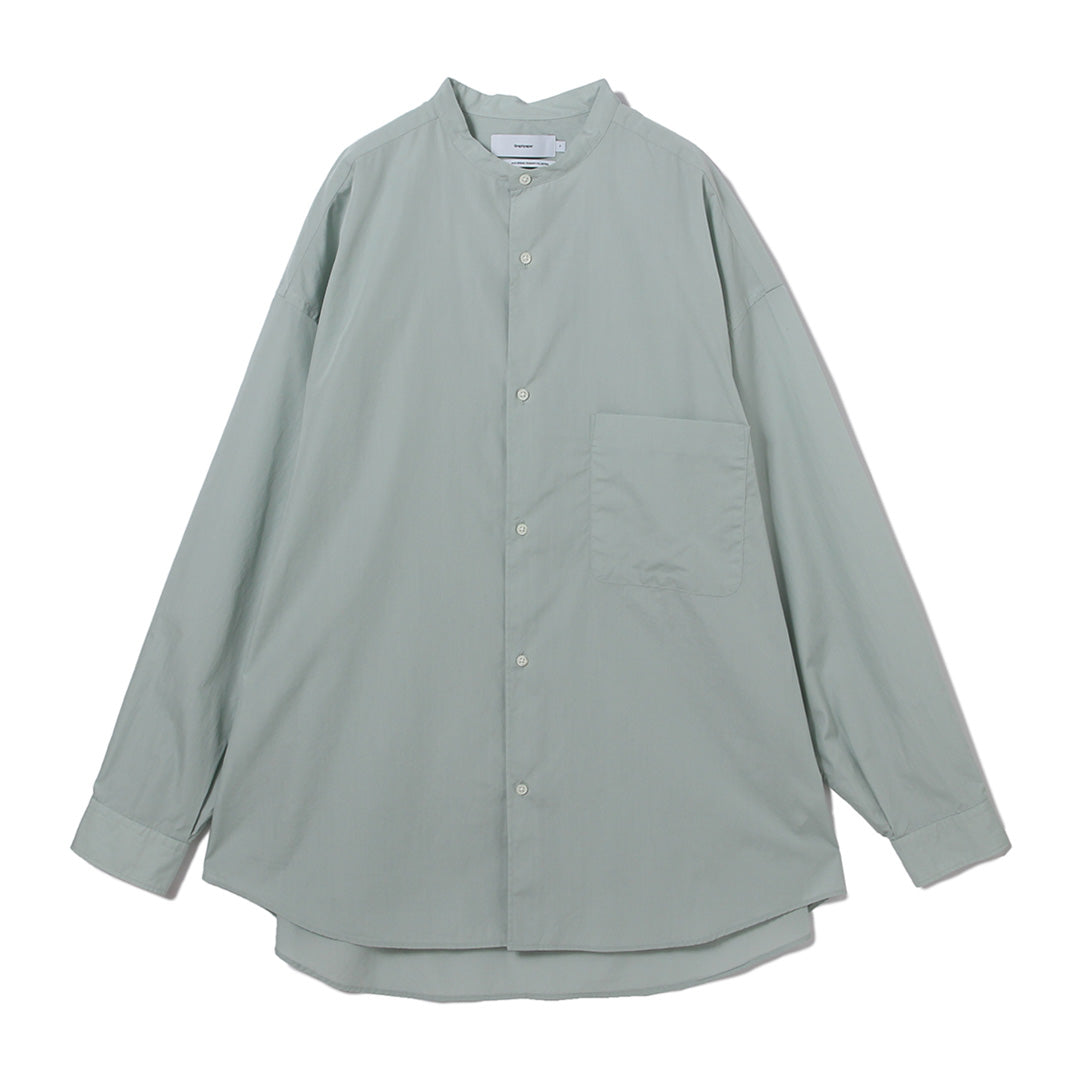 Broad L/S Oversized Band Collar Shirt