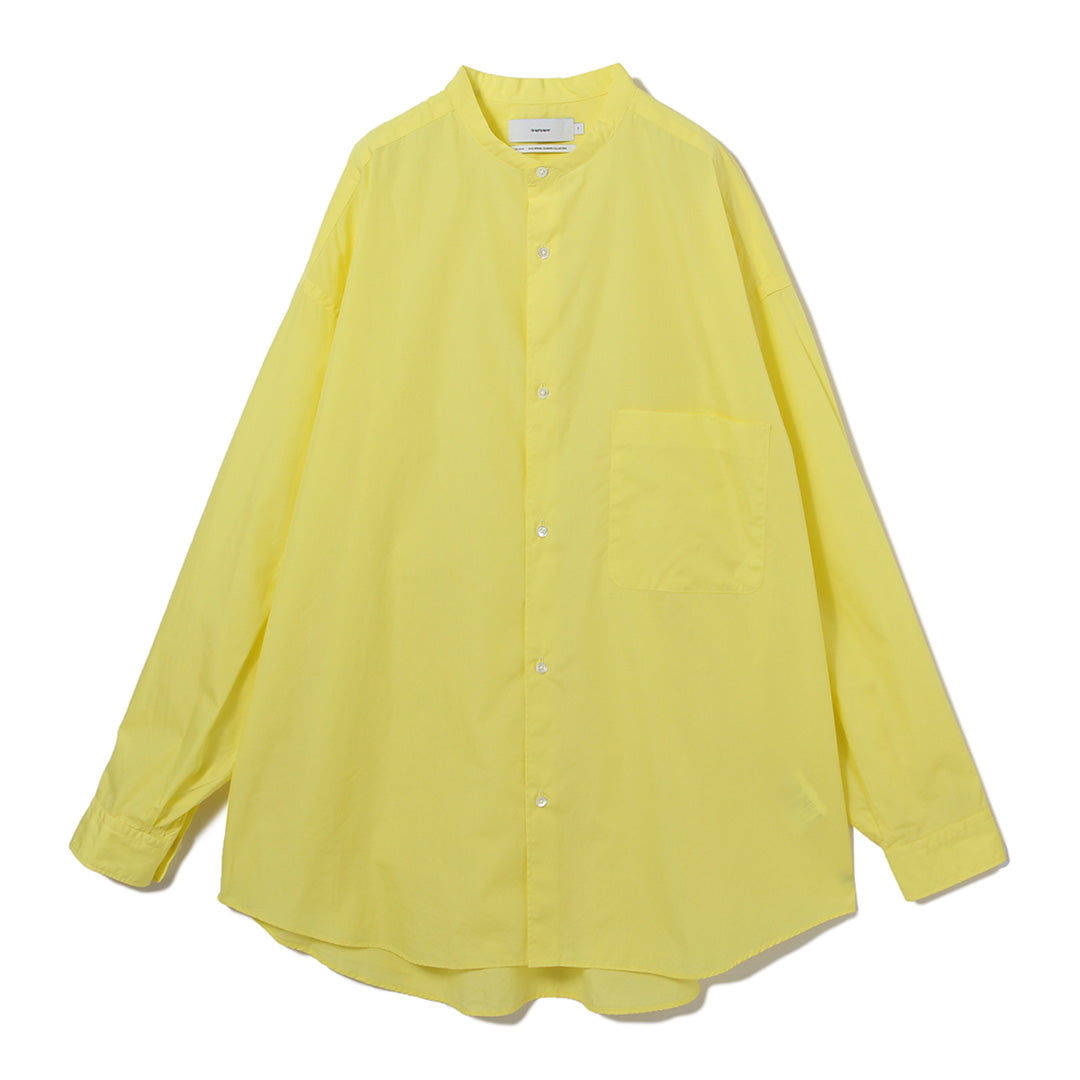 Broad L/S Oversized Band Collar Shirt