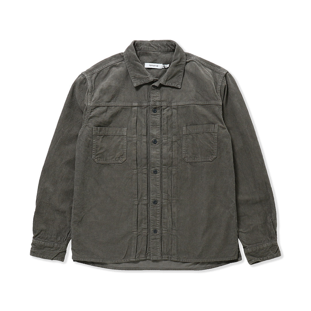 TRUCKER SHIRT COTTON CORD OVERDYED