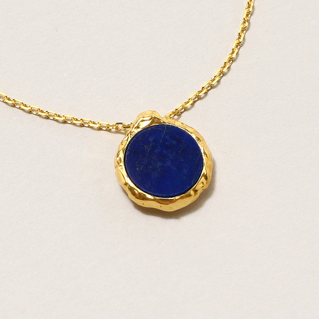 LAPIS-LAZURI STONE CIRCLE NECKLACE