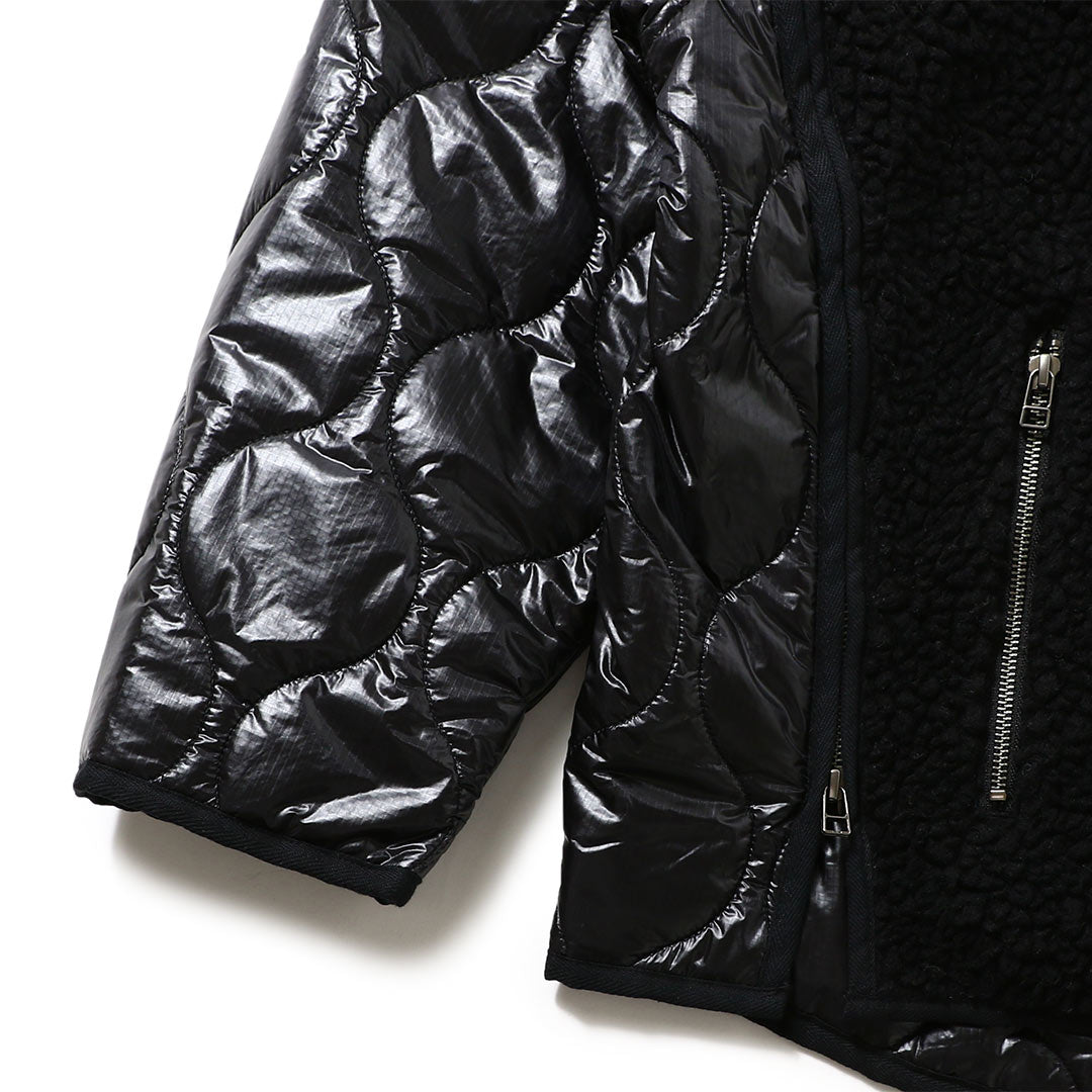 ZIPPER SHERPA QUILTED LINER JACKET