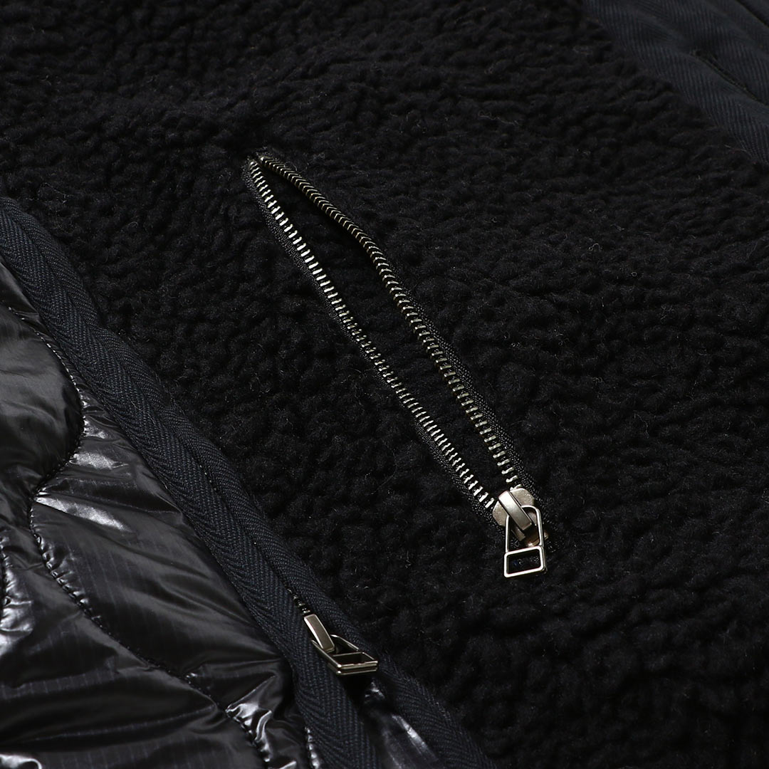 ZIPPER SHERPA QUILTED LINER JACKET
