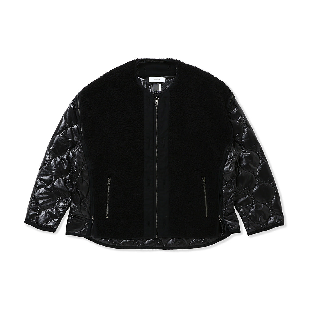 ZIPPER SHERPA QUILTED LINER JACKET