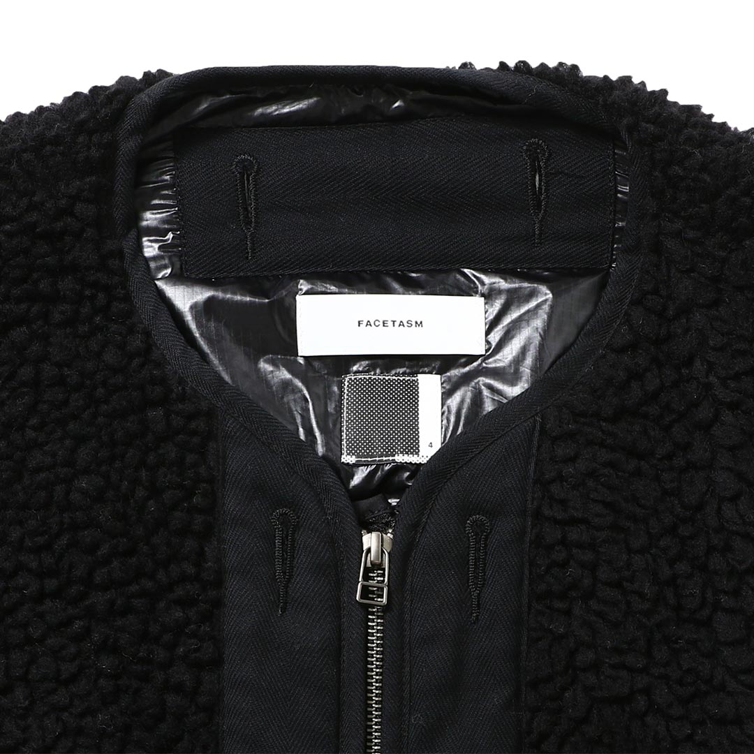 ZIPPER SHERPA QUILTED LINER JACKET