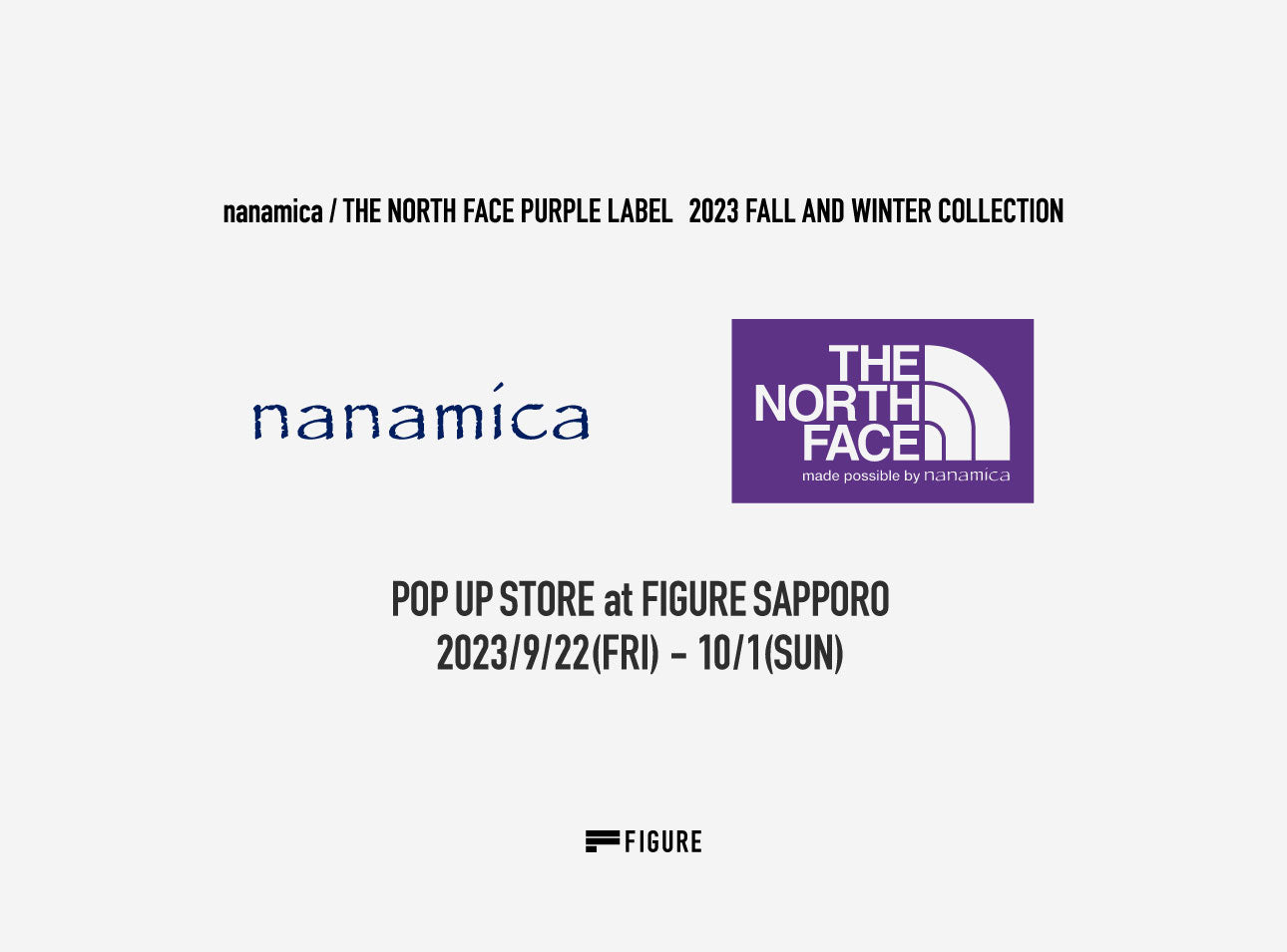 nanamica / THE NORTH FACE PURPLE LABEL POP UP STORE at FIGURE SAPPORO