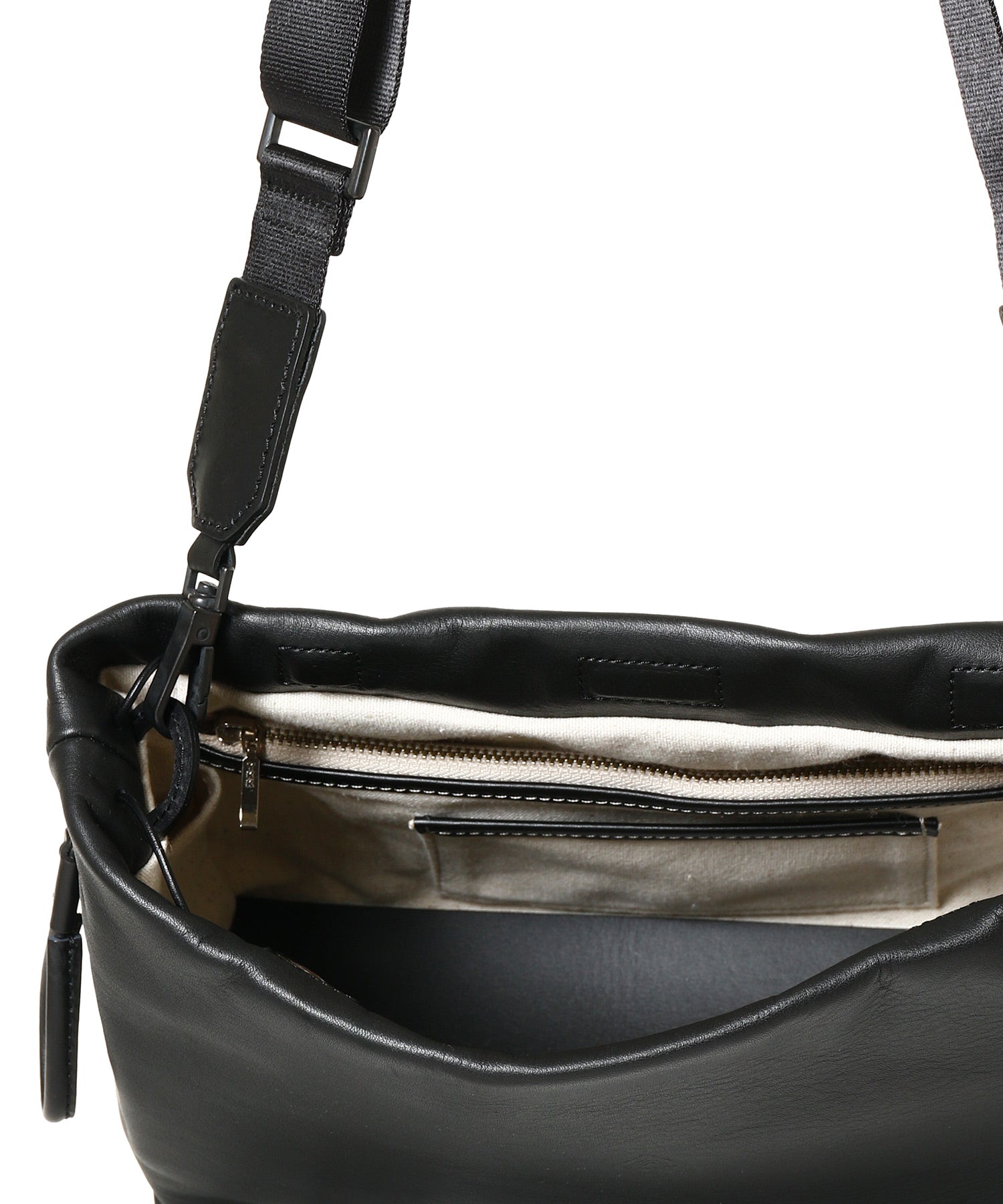 BASIC POUCH M (leather)+shoulder