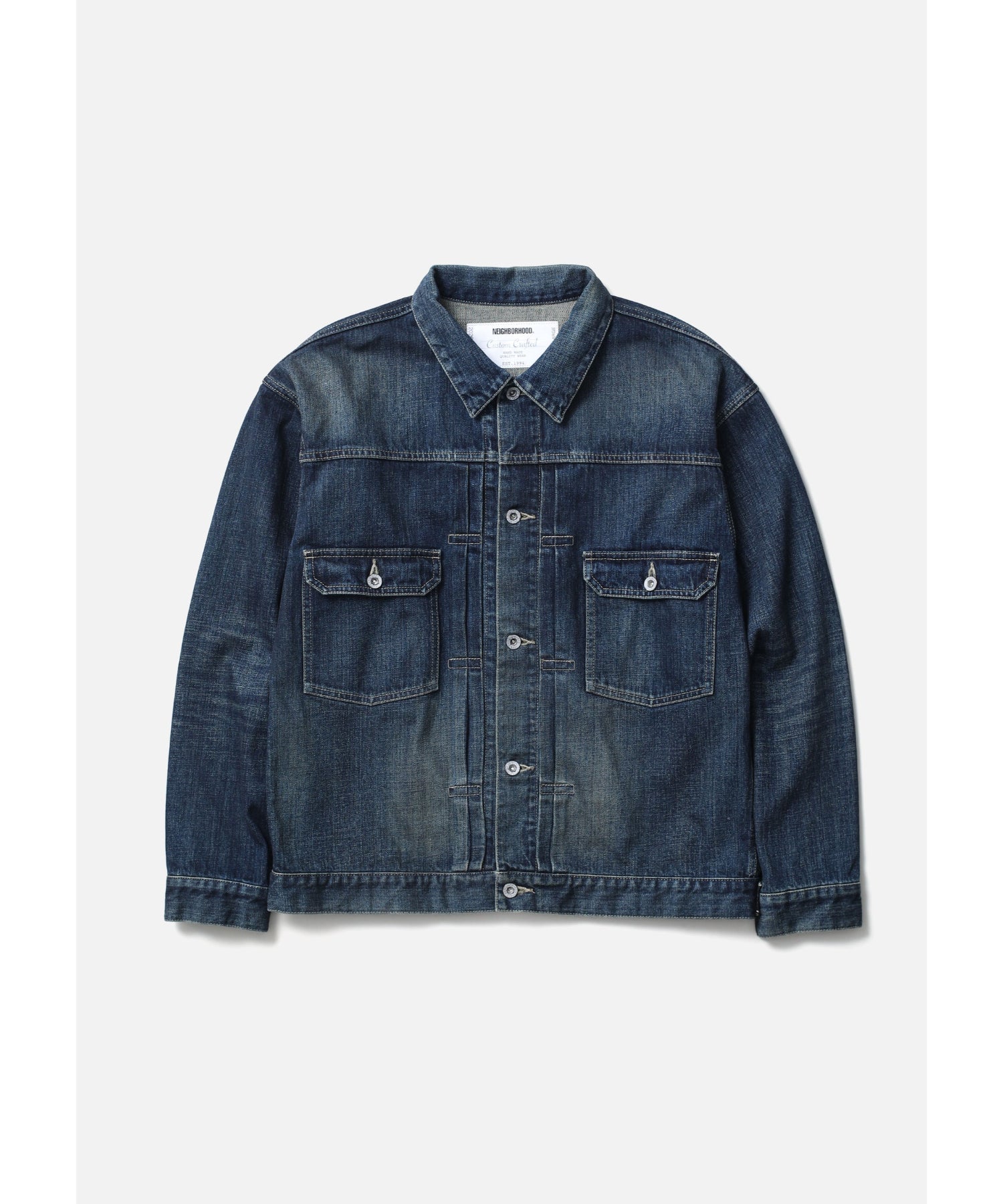 WASHED DENIM TYPE-2 JACKET - NEIGHBORHOOD (ネイバーフッド) - outer