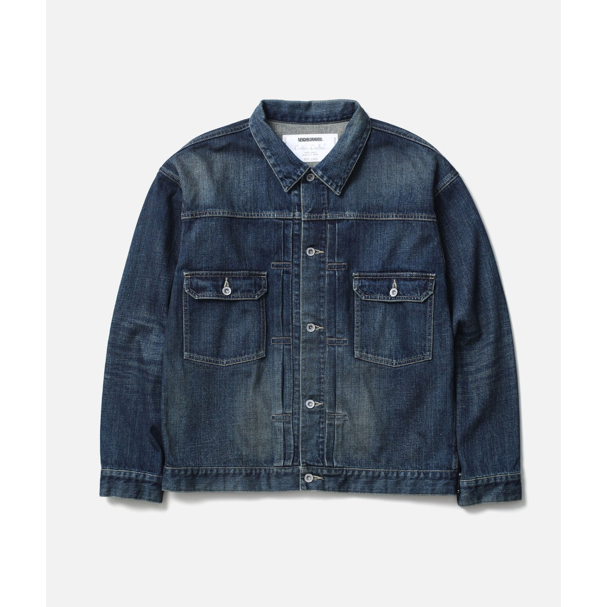 WASHED DENIM TYPE-2 JACKET - NEIGHBORHOOD (ネイバーフッド) - outer