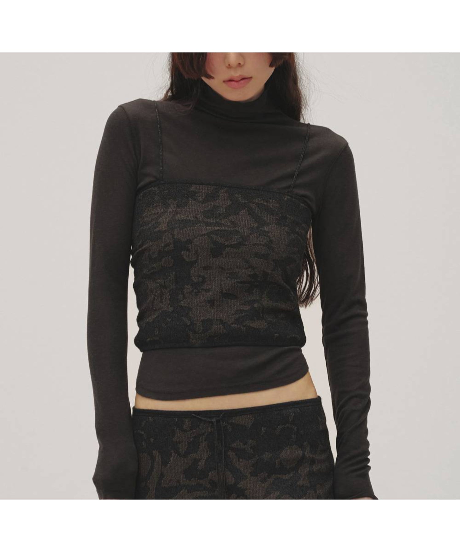 Soft Fraise Turtleneck Tops