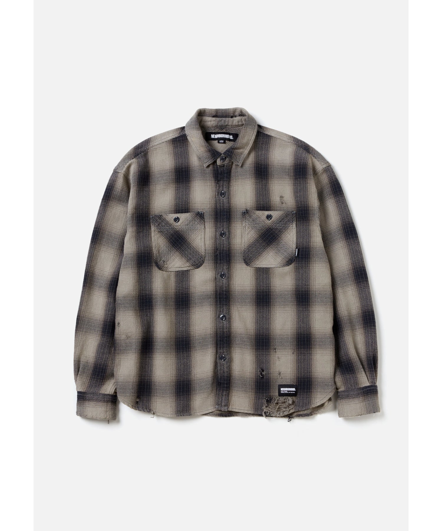 NEIGHBORHOOD SAVAGE TARTAN CHECK SHIRT