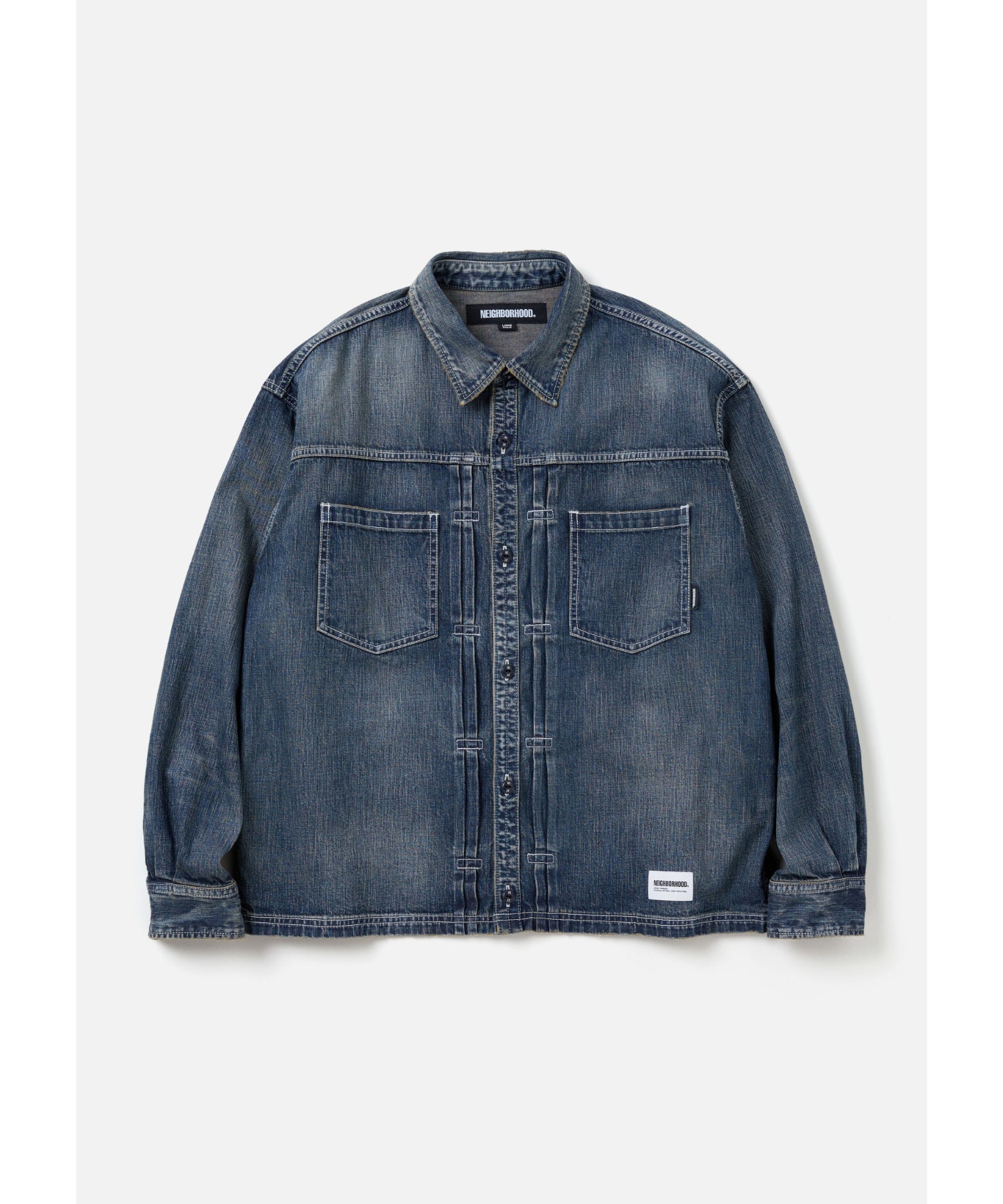 WASHED DENIM SHIRT LS