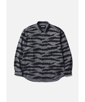 CAMO PATTERN CHAMBRAY SHIRT LS