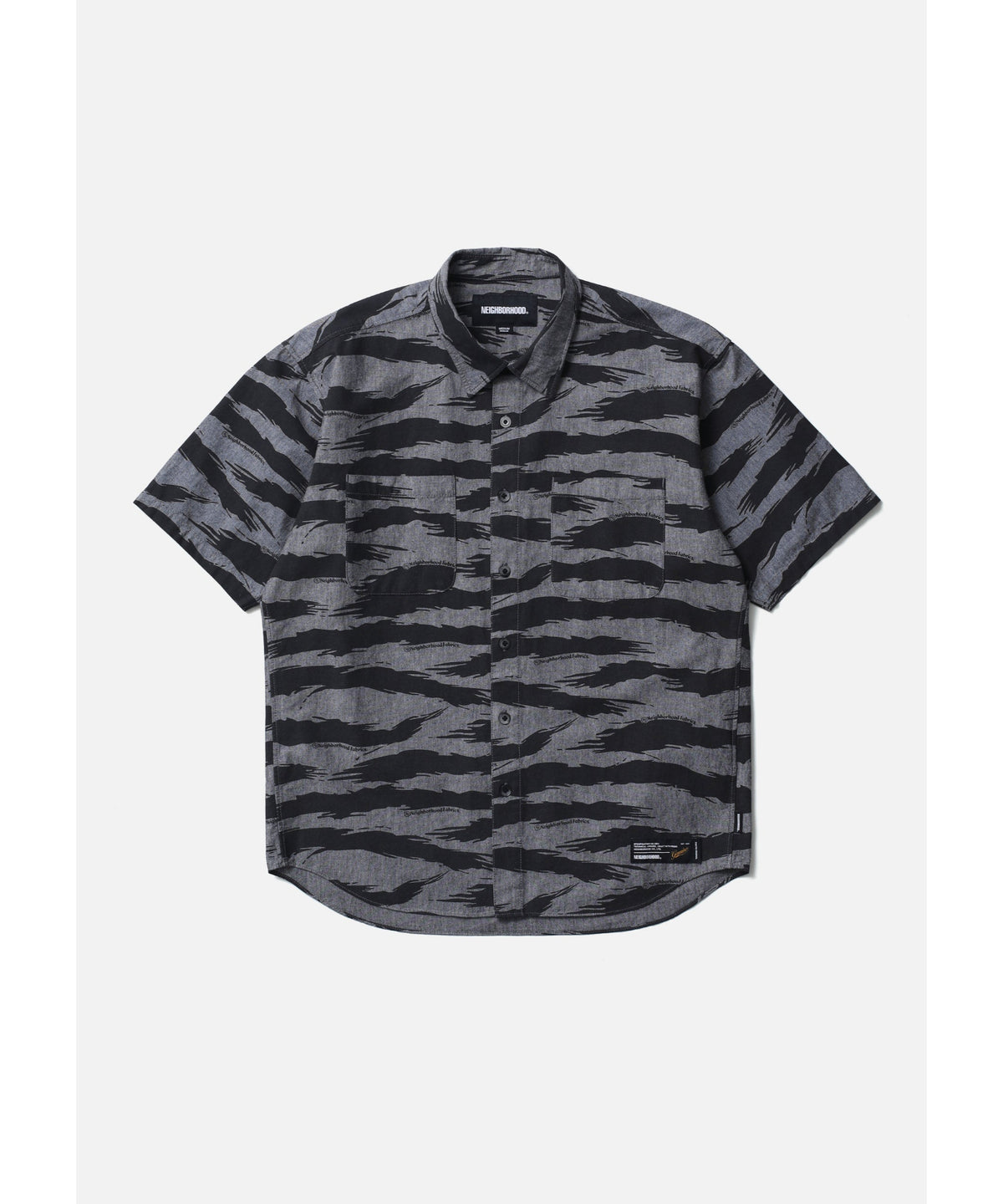 CAMO PATTERN CHAMBRAY SHIRT SS