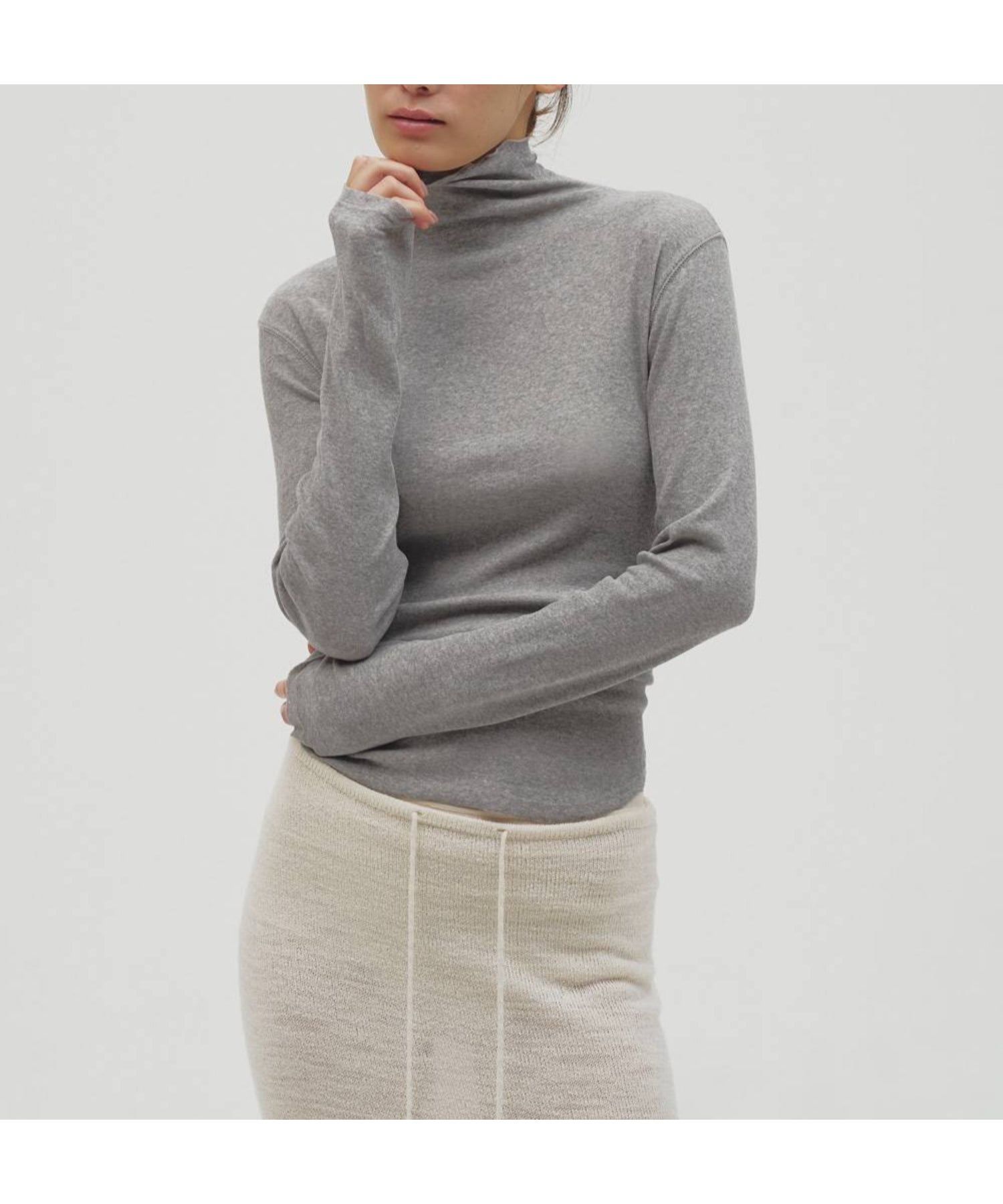 Soft Fraise Turtleneck Tops