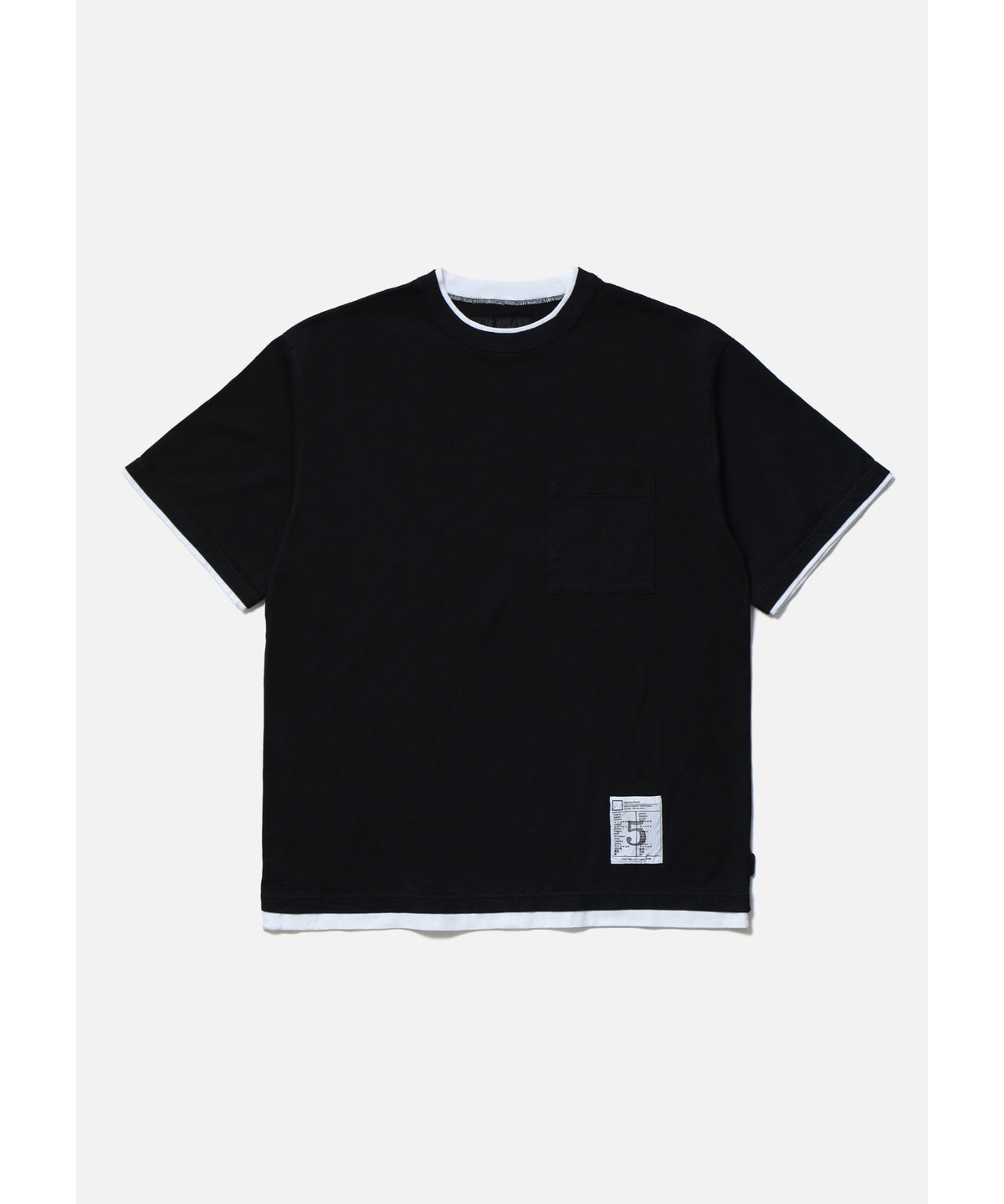 BW . LAYERED TRIM CREWNECK SS