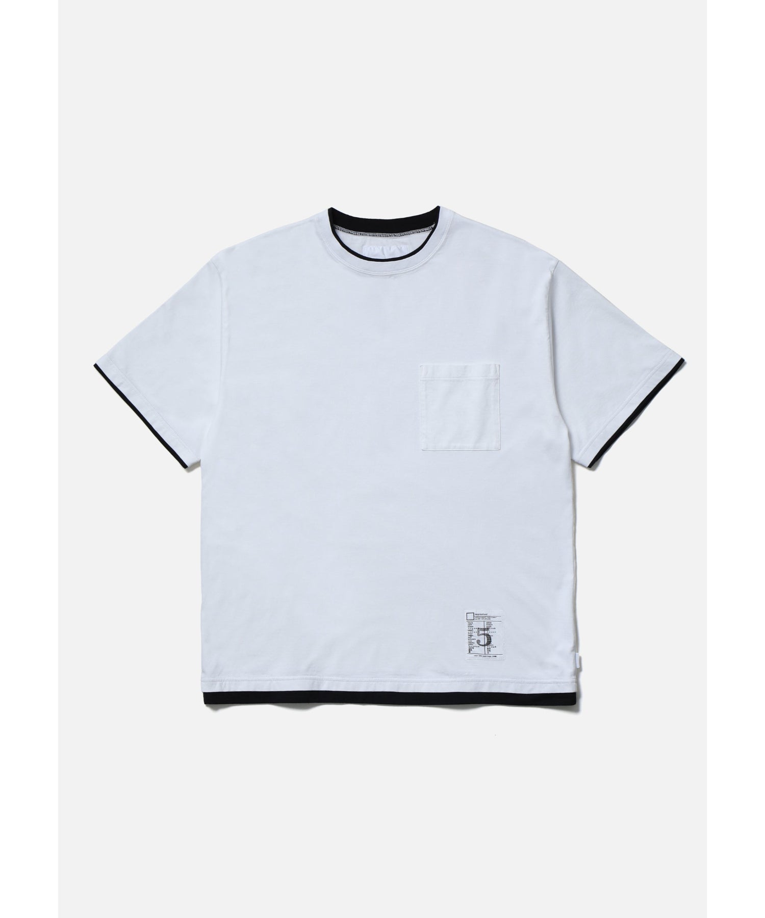 BW . LAYERED TRIM CREWNECK SS