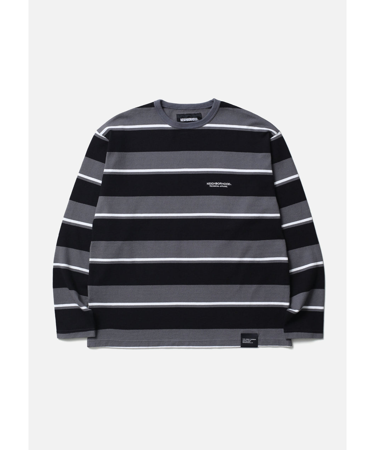 BORDER CREW NECK LS