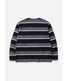 BORDER CREW NECK LS