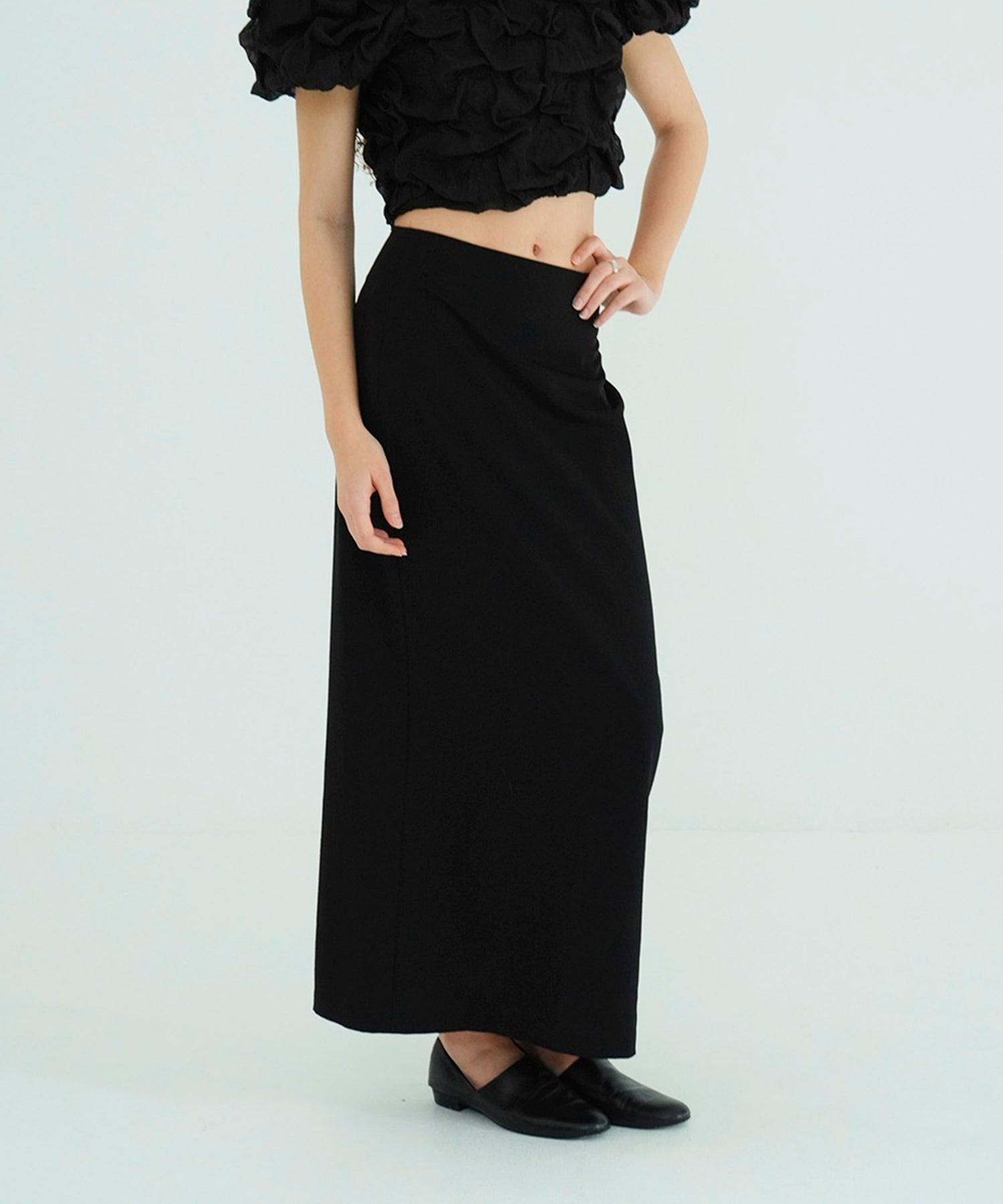 LOW WAIST STRAIGHT SKIRT - CLANE (クラネ) - bottom (ボトムス