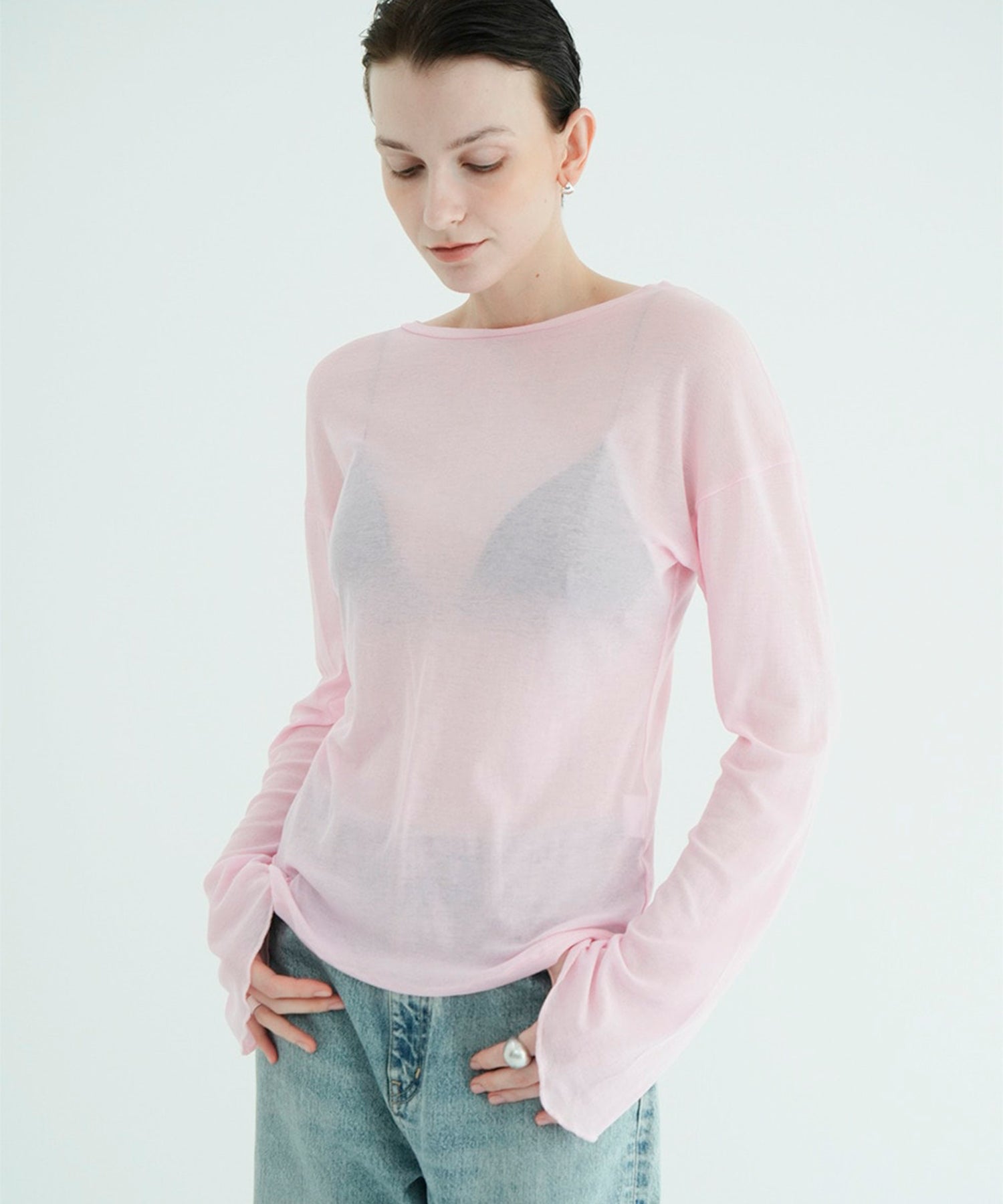 SHEER LOOSE CUT TOPS