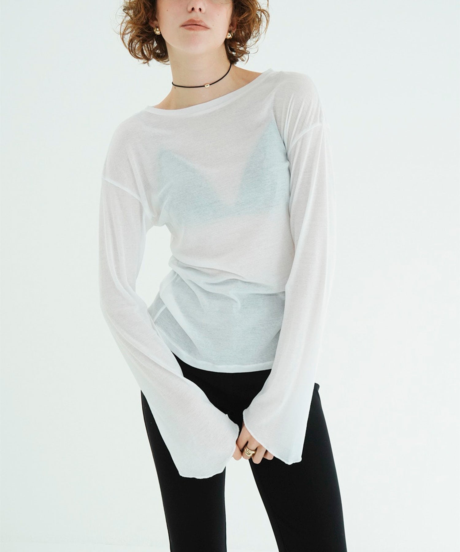 SHEER LOOSE CUT TOPS
