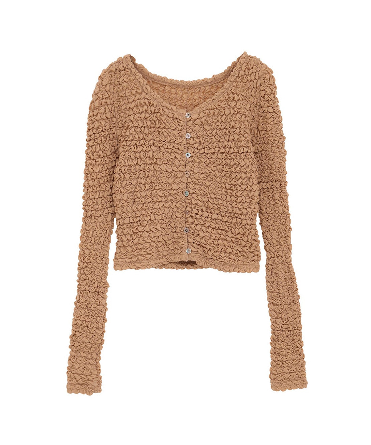 Soft Shirring Cardigan