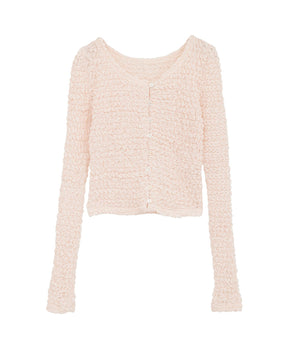 Soft Shirring Cardigan
