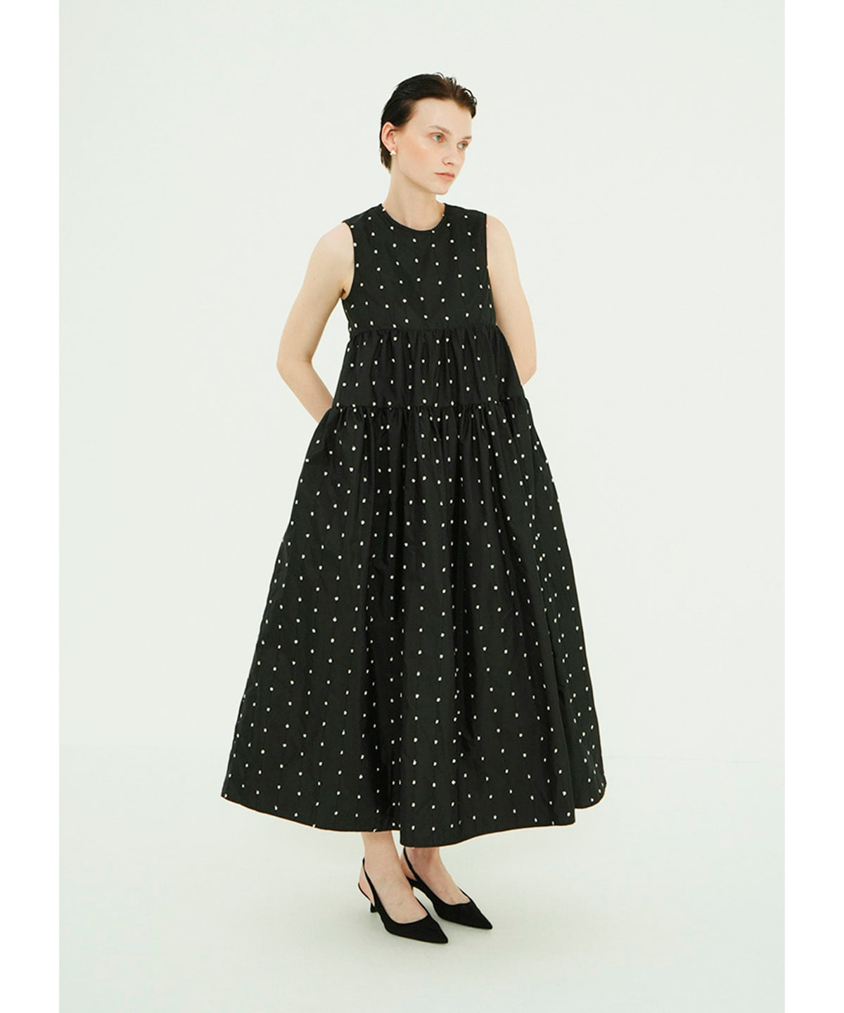 DOT TIERED VOLUME ONEPIECE