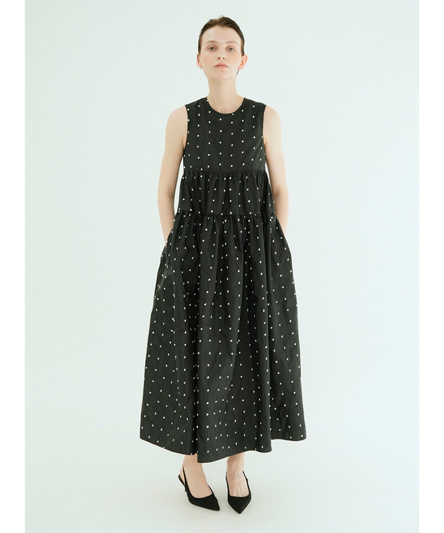 DOT TIERED VOLUME ONEPIECE