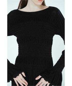 SHIRRING LONG ONEPIECE