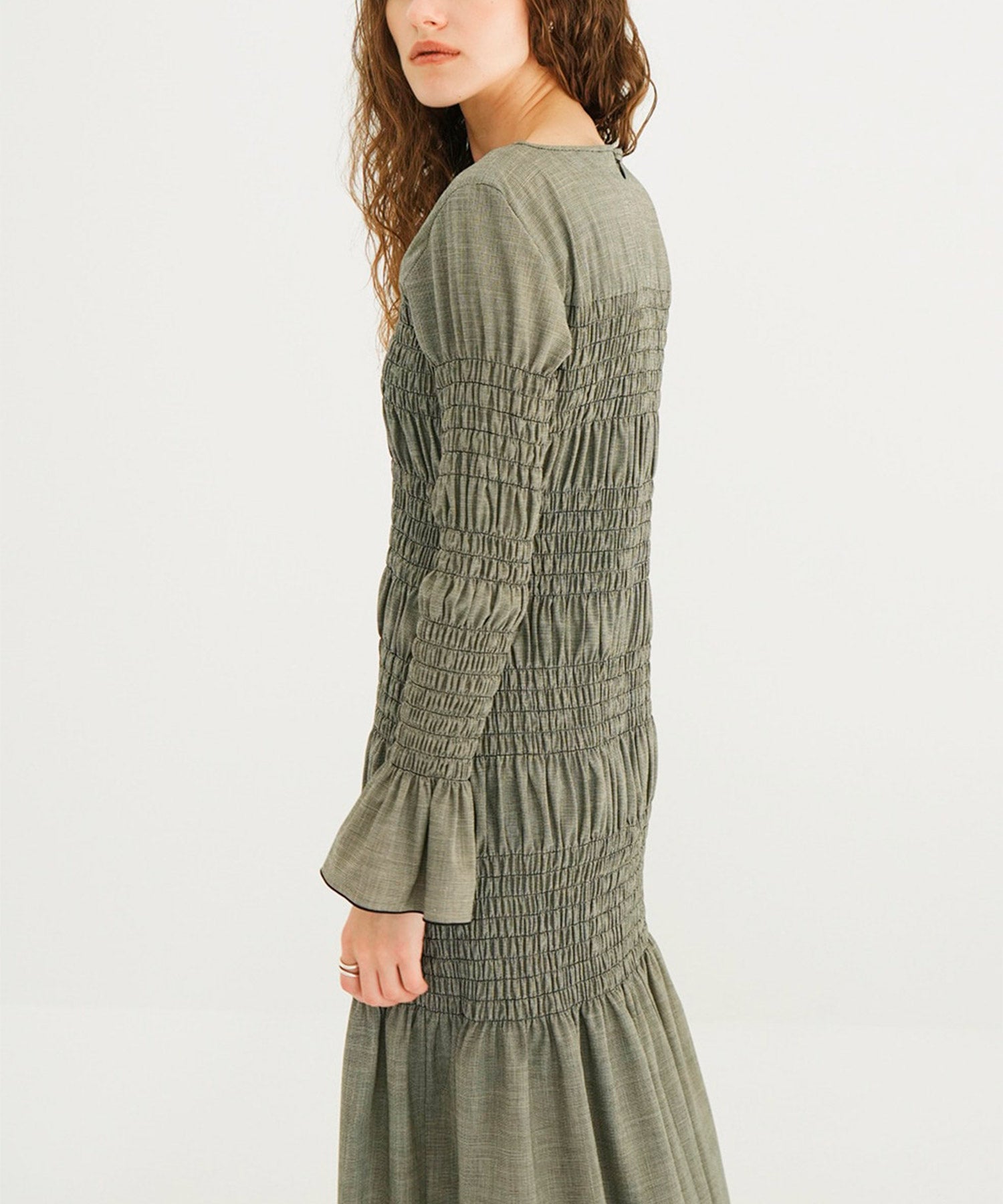 SHIRRING LONG ONEPIECE