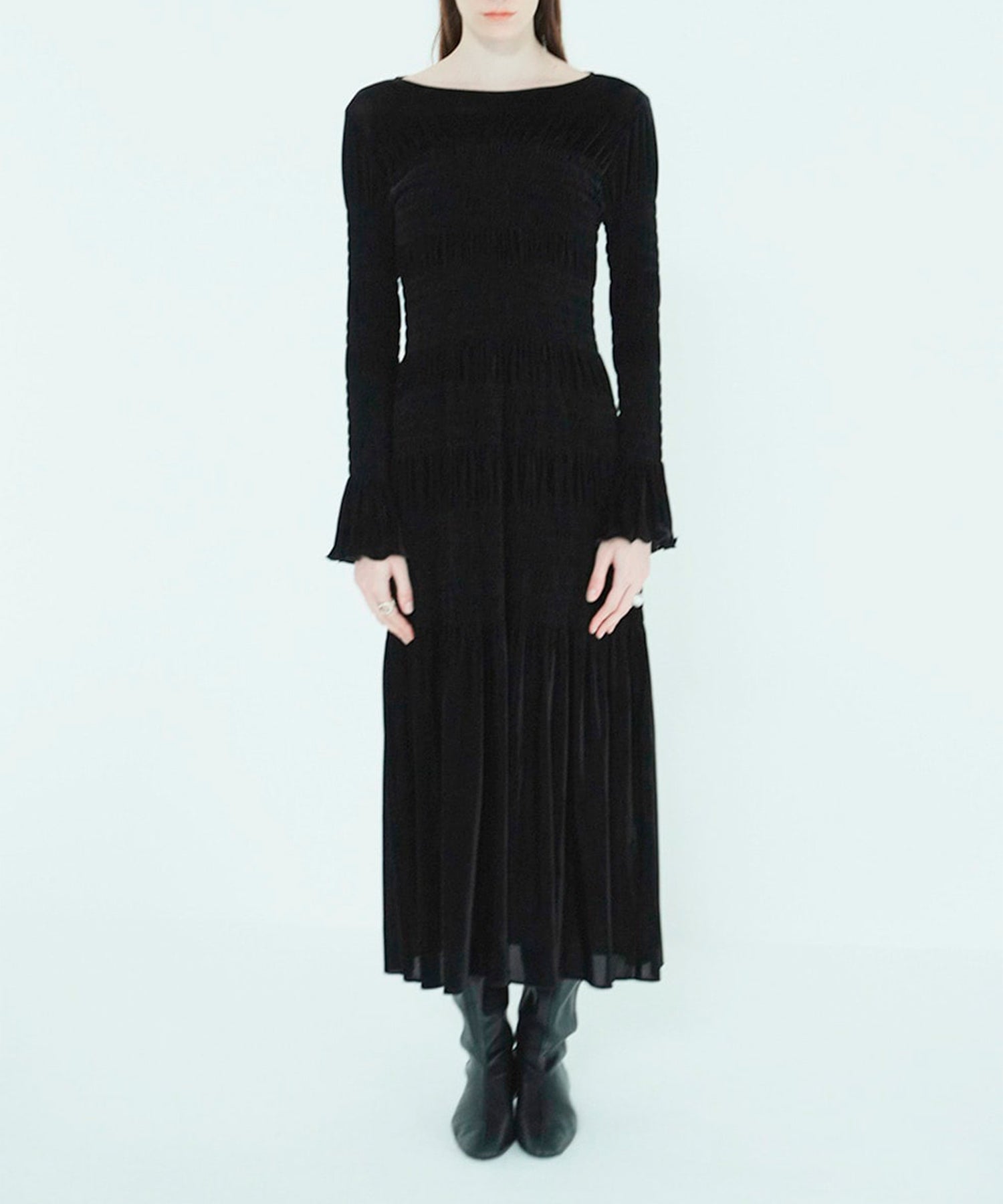 SHIRRING LONG ONEPIECE