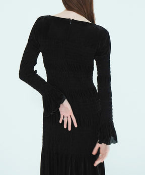 SHIRRING LONG ONEPIECE