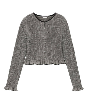 SHIRRING BUTTON TOPS