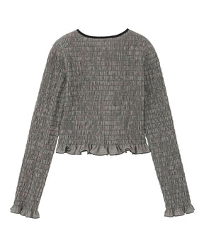 SHIRRING BUTTON TOPS