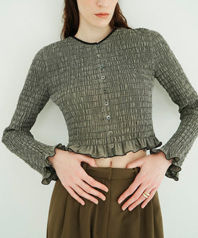 SHIRRING BUTTON TOPS