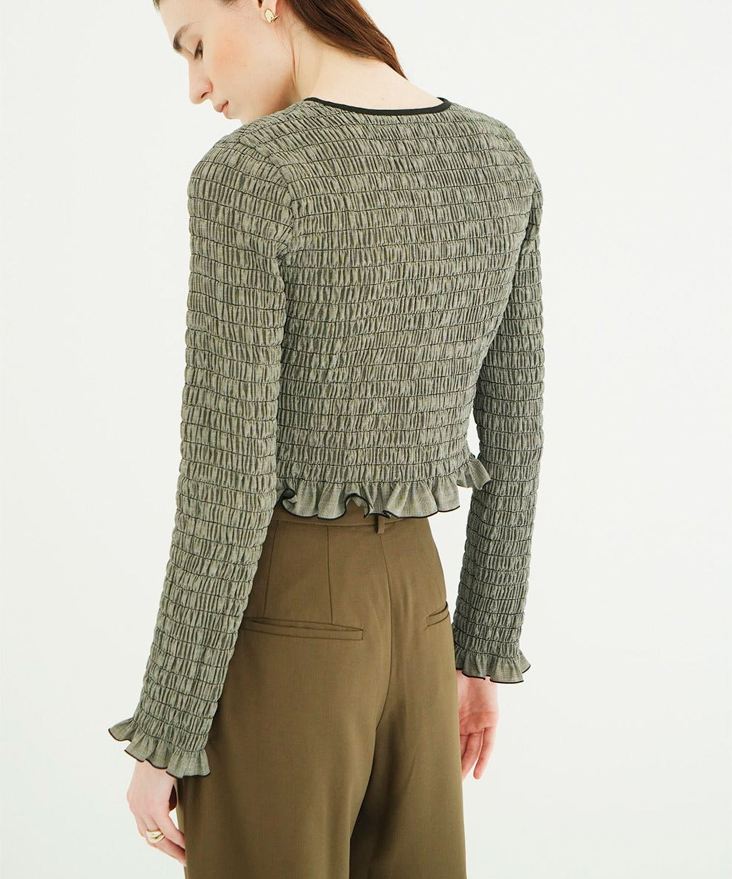 SHIRRING BUTTON TOPS