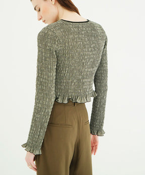 SHIRRING BUTTON TOPS