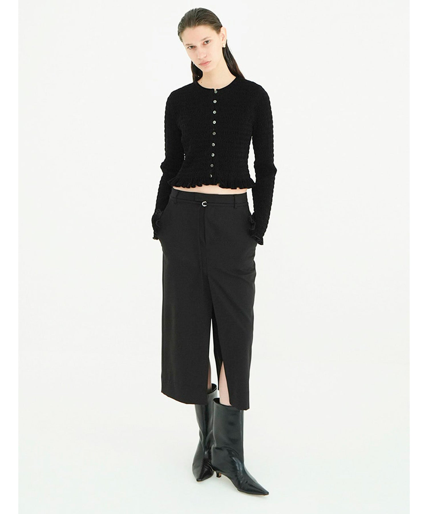 SHIRRING BUTTON TOPS
