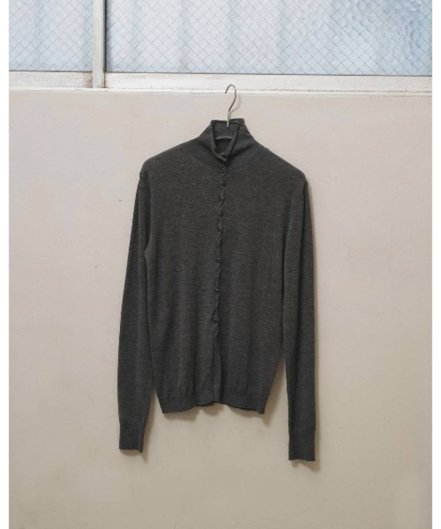 Turtleneck Button Knit