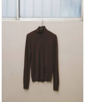 Turtleneck Button Knit