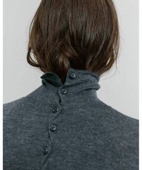 Turtleneck Button Knit