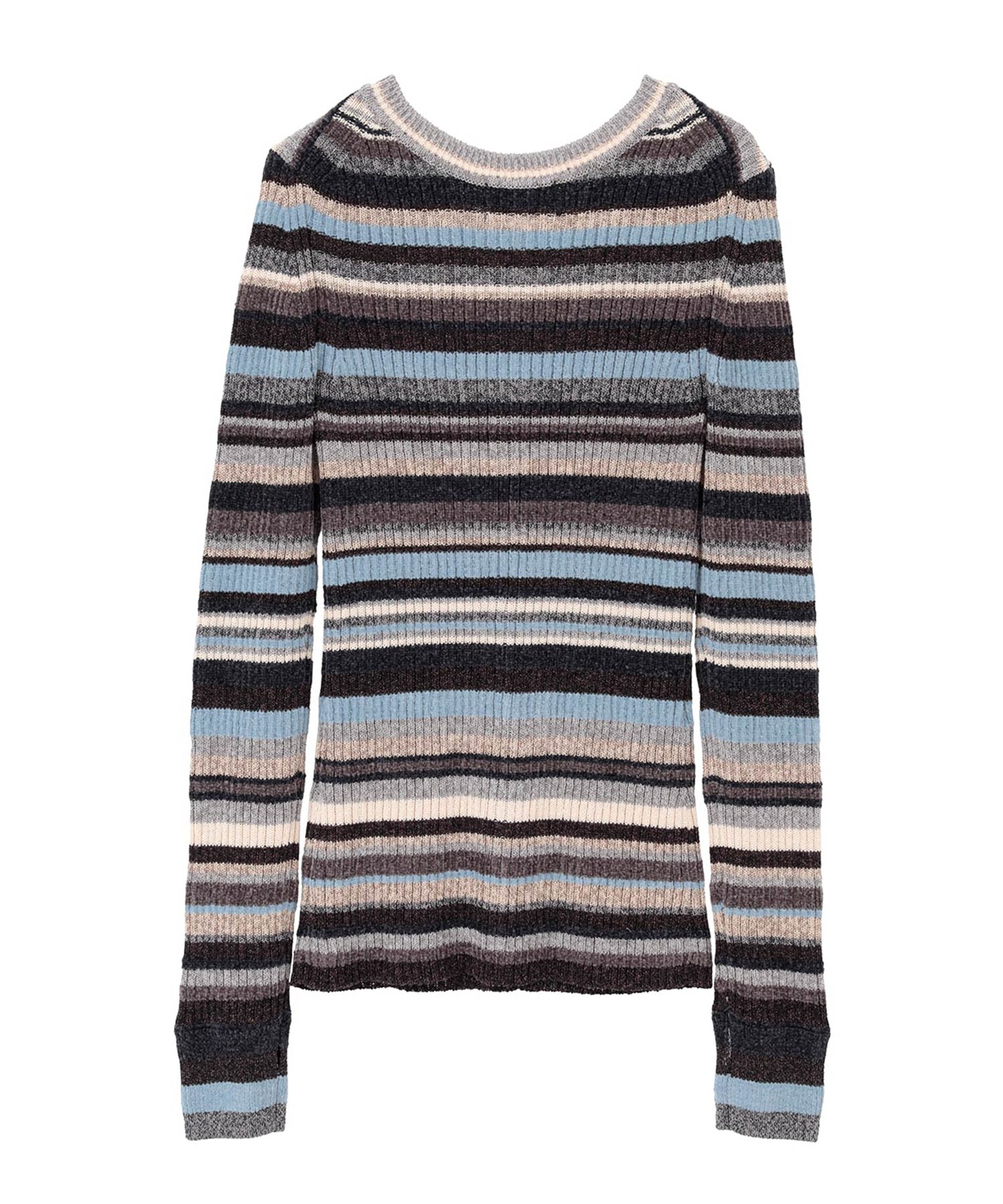 MULTI BORDER BUTTON DETAIL KNIT CARDIGAN